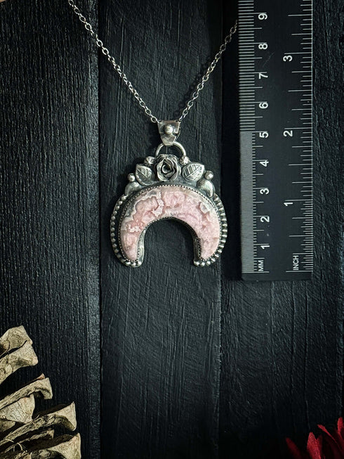 Colgante Luna Rodocrosita